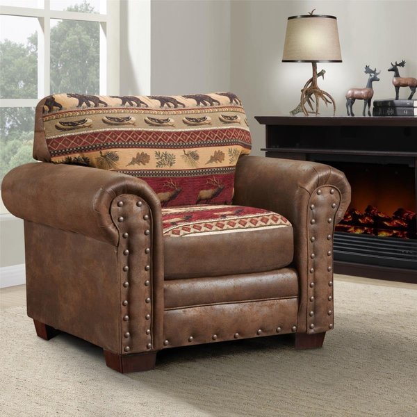 American Furniture Classics 36 x 44 x 37 in. Buckskin Set, Brown - 4 Piece 8500-20K